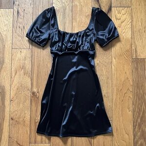 brown empire waist dress